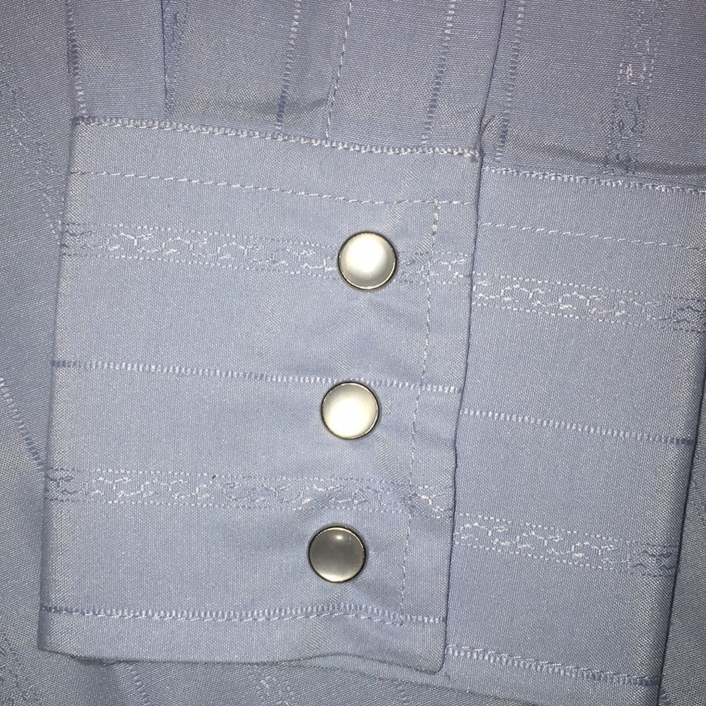 Ely Cattleman Light Blue Western Snap-Front Shirt - Picture 3 of 7